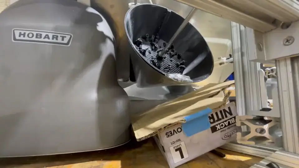Alternate view of the stacking prototype